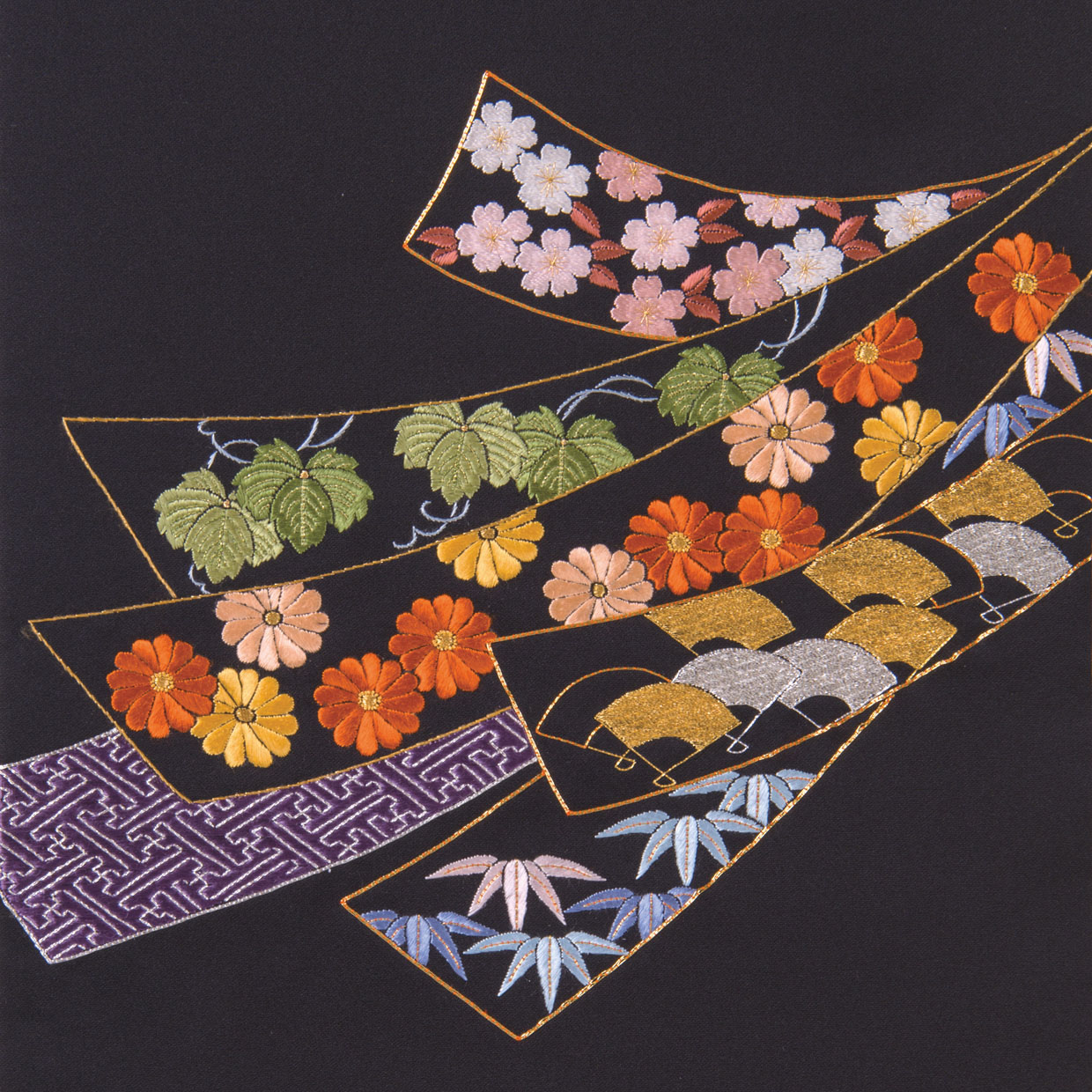 日本刺繍ギャラリー《基礎・中級コース作品》 || 日本刺繍【紅会